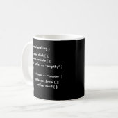 Ontwikkelaars en programmeurs Grappige code Koffiemok (Voorkant links)