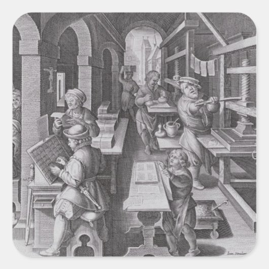 Ontwikkeling van het afdrukken vierkante sticker (Voorkant)