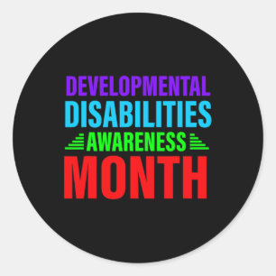 Ontwikkelings-handicap-bewustzijn maand mama zegge ronde sticker