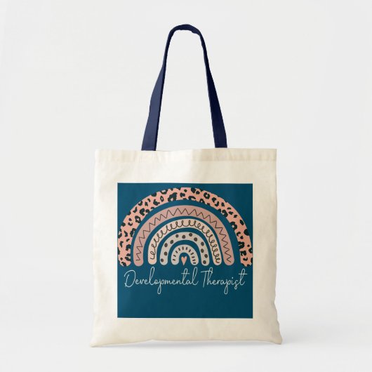 Ontwikkelingstherapeut Leopard-regenboog Tote Bag (Voorkant)