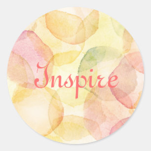 Ontworpen abstracte achtergrond met waterverf ronde sticker