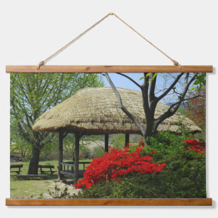 Ontworpen met een foto van Zuid-Korea, horizon Hangend Wandkleed