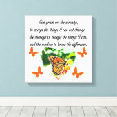 ONTZAGWEKKENDE INSPIRERENDE BUTTERFLY SERENITY GEB CANVAS AFDRUK (Insitu (Houten vloer))