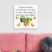 ONTZAGWEKKENDE INSPIRERENDE BUTTERFLY SERENITY GEB CANVAS AFDRUK (Insitu (Woonkamer))