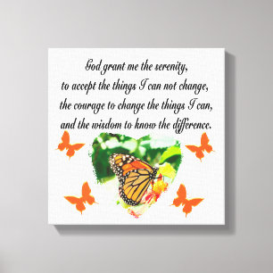 ONTZAGWEKKENDE INSPIRERENDE BUTTERFLY SERENITY GEB CANVAS AFDRUK