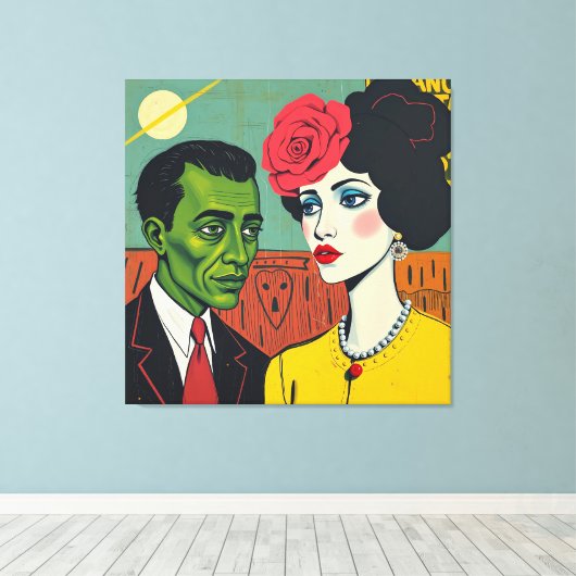 Onuitgesproken verhalen canvas afdruk (Insitu (Houten vloer))