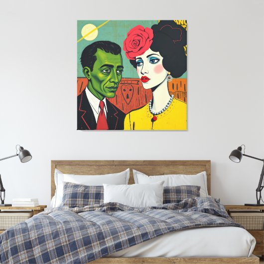 Onuitgesproken verhalen canvas afdruk (Insitu (Slaapkamer))
