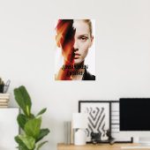 "Onuitgesproken verlangen" Abstracte vrouw Art Pri Poster (Thuiskantoor)