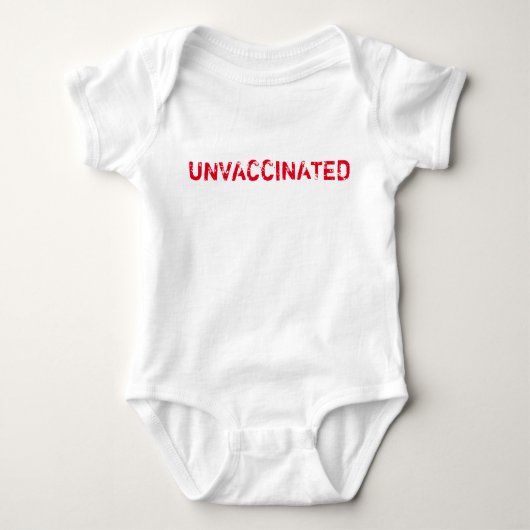 "ONVACCINATED" baby Romper (Voorkant)