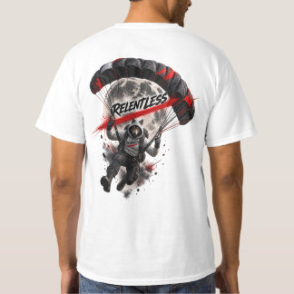 Onverbiddelijk Wolf Parachute Avontuur T-Shirt
