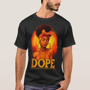 Onverbloemd Zwarte Geschiedenis Afro Melanine Meis T-shirt