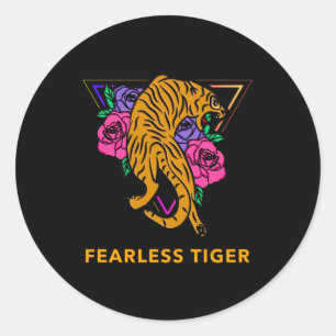 onverdiende tijger ronde sticker