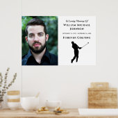 Onvergankelijk Golfen Aangepaste Foto Herdenkingsd Poster (Keuken)