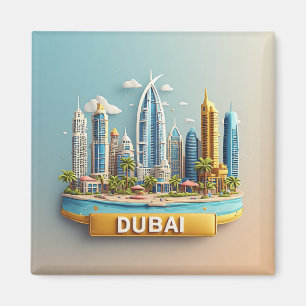 🧲 Onvergankelijke Herinneringen aan Dubai ✈️ Magneet