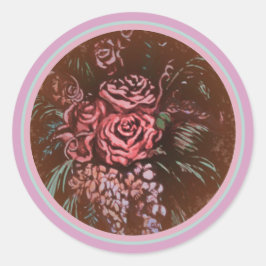 Onvergetelijke Rozen Ronde Sticker