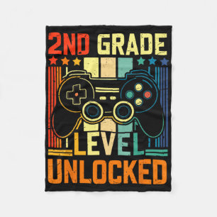 Onvergrendelde videogame op 2e klasseniveau Terug Fleece Deken
