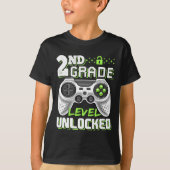 Onvergrendelde videogame op 2e klasseniveau Terug  T-shirt (Voorkant)