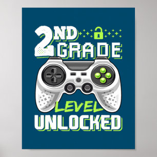 Onvergrendelde videogame op 2e niveau van klasse T Poster