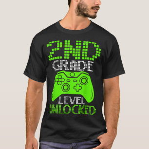 Onvergrendelde videogame op niveau 2e graad Terug T-shirt