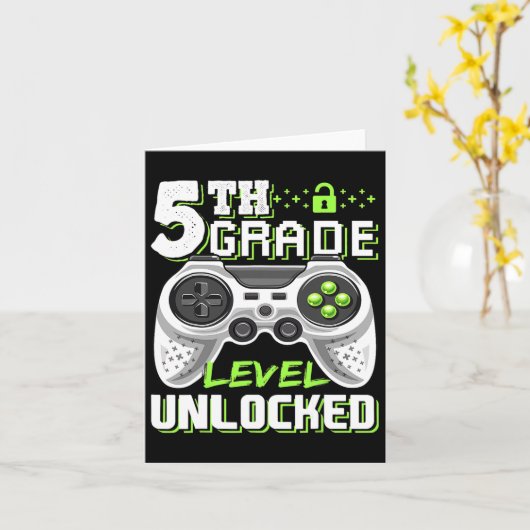 Onvergrendelde videogame van het 5e klasseniveau T Kaart (Gele Bloem)