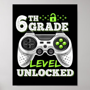 Onvergrendelde videogame van het 6e niveau naar sc poster