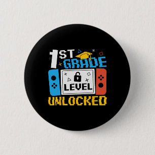 Onvergrendelde videogame van het eerste niveau naa ronde button 5,7 cm