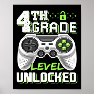 Onvergrendelde videogame van het vierde niveau naa poster