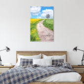 Onverharde Weg en Boom Canvas Afdruk (Insitu (Slaapkamer))
