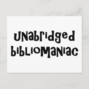 Onverkorte bibliomaniak briefkaart