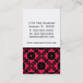 Onvermoeibaar mooi Visitekaartje, warm roze Visitekaartje (Achterkant)