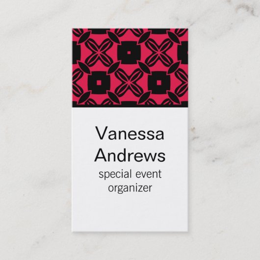 Onvermoeibaar mooi Visitekaartje, warm roze Visitekaartje (Voorkant)