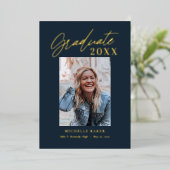 Onvermoeibare bekendmaking van Afstuderen Folie va Folie Uitnodiging (Staand Voorkant)