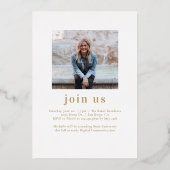 Onvermoeibare bekendmaking van Afstuderen Folie va Uitnodiging (Achterkant)