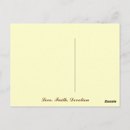 Onvermoeibare toewijding - Briefkaart (Achterkant)