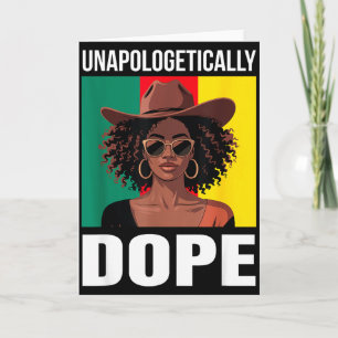 Onverontschuldigbaar Afro Vrouw Empowerment Trots Kaart