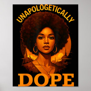 Onverontschuldigbaar Zwarte Geschiedenis Afro Mela Poster