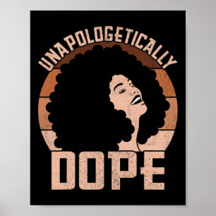 Onverontschuldigend Drugs Afro Dame Black Pride Me Poster