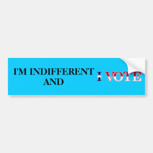 Onverschillende stemming bumpersticker
