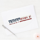 ONVERSCHILLENDE vlag Ovale Sticker (Envelop)