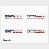 ONVERSCHILLENDE vlag Ovale Sticker (Vel)