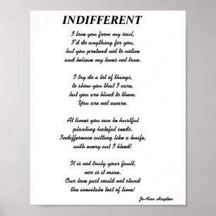 ONVERSCHILLIG gedichtAfdrukken, Waarde Poster papi