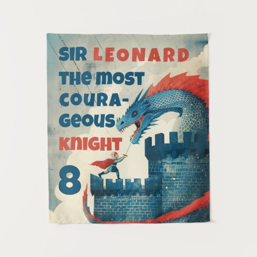 Onverschrokken Ridder en Draak  Wandkleed (Voorkant)