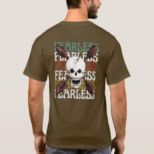 Onverschrokken Schedel Paddle T Shirt