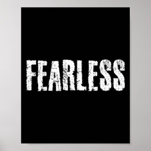 Onverschrokken Shirt Motivatie Gym Workout Angst M Poster