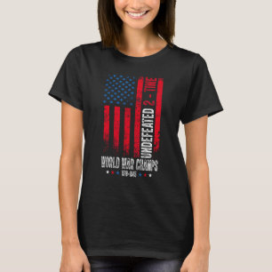 Onverslagen 2 Time World War Champs Patriottische T-shirt