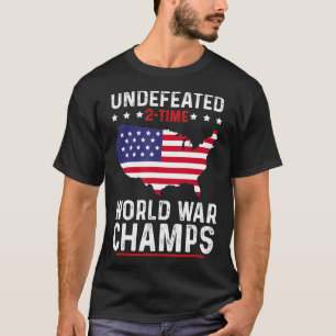 Onverslagen 2e Wereldoorlog Kampioen 4 juli T-shirt