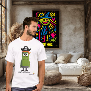 Onverstoorbare Groene Piraat   Leuke Uniseks Stijl T-shirt