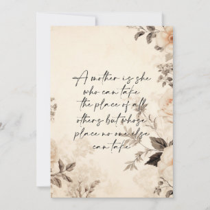 Onvervangbare Moeder Feestdagenkaart