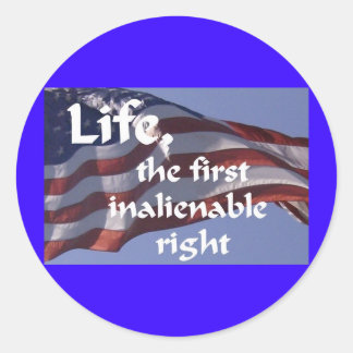 onvervreemdbaar recht ronde sticker