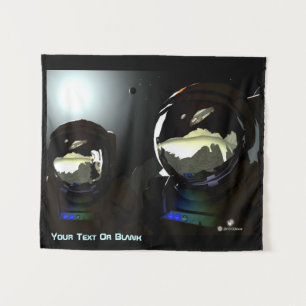 Onverwachte bezoekers UFO Wandkleed